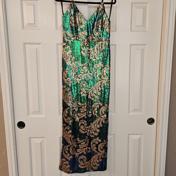 Iridescent Sequin Gown - Picture 1 of 10